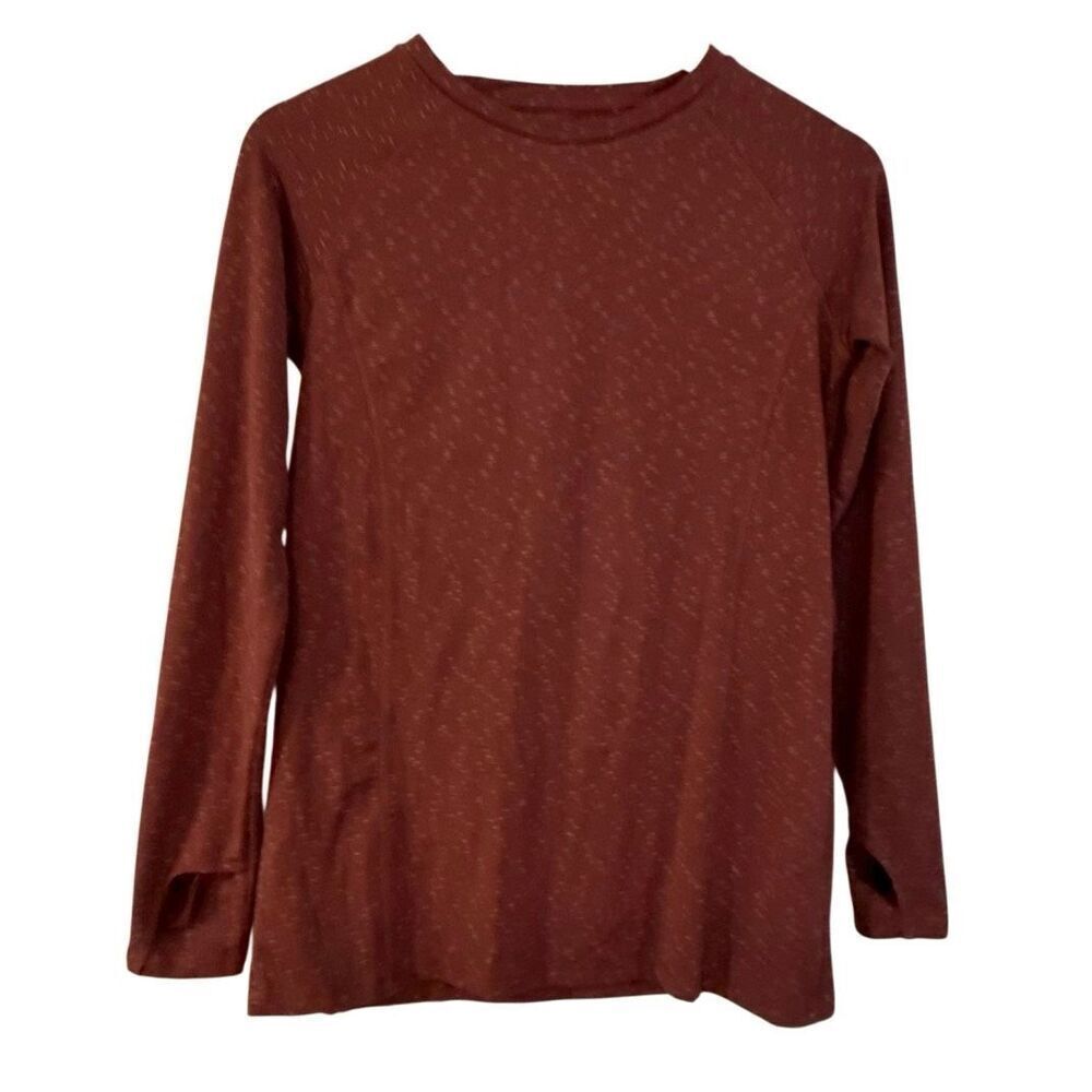 Earth Yoga burgundy maroon long sleeve top size small